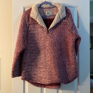 XXL (runs small) Green Tea fleece pullover